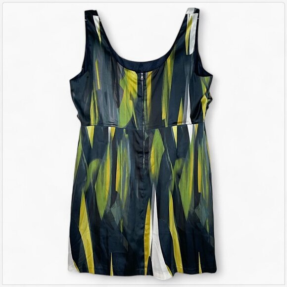 Tahari Woman Hallie Satin Print Blouson Sleeveless Party Cocktail Dress NWT 20 - Picture 3 of 4